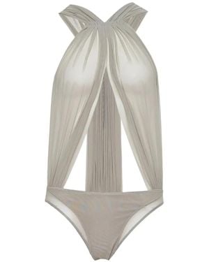 Rick Owens Miami Draped-Design Bodysuit - White