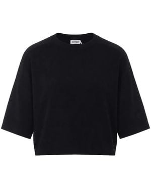 Not Shy Lilou Short-Sleeved Sweater - Black