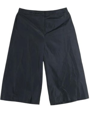 Amomento Pantalones Anchos Estilo Capri - Azul