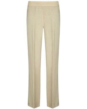 120% Lino Pressed-Crease Pants - Natural