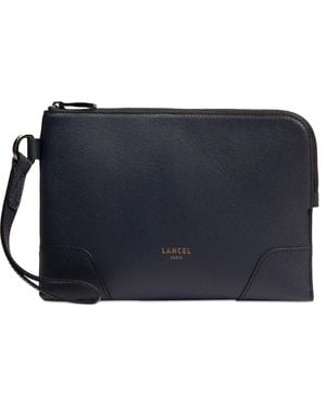 Lancel Clutch Con Zip - Blu