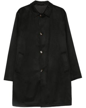 KIRED Single-Breasted Cashmere Coat - Black