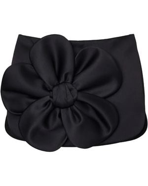 Marc Jacobs Daisy-Appliqué Mini Skirt - Black