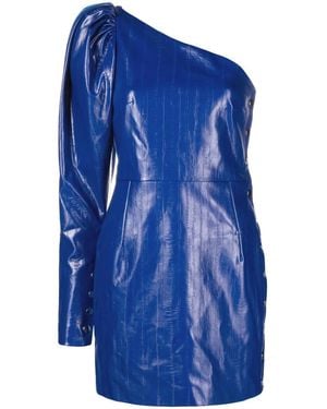 ROTATE BIRGER CHRISTENSEN Sequin-Embellished One-Shoulder Mini Dress - Blue