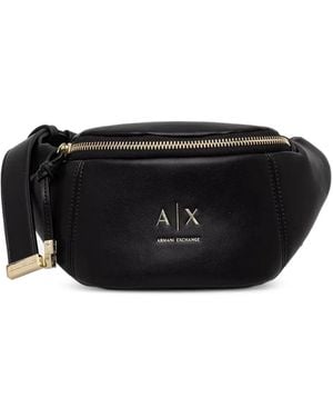 ARMANI EXCHANGE Riñonera Con Placa Del Logo - Negro