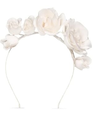 Jennifer Behr Haarband Met Bloemenpatroon - Wit