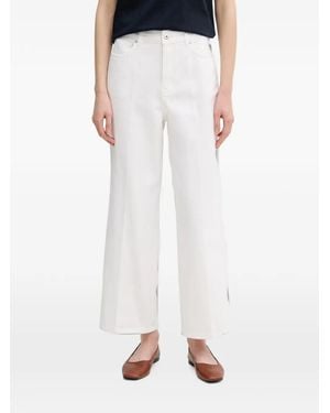 MARC AUREL Pressed-Crease Wide-Leg Jeans - White