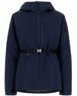 Prada Blouson-Jacke Aus Technischem Stoff Mit Kapuze - Blau