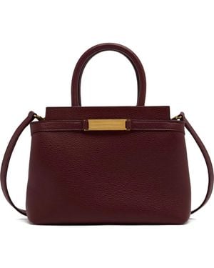 Bally Leather Small Tote Bag - Purple