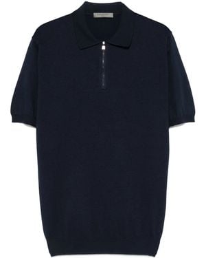 Corneliani Cotton Polo Shirt - Blue