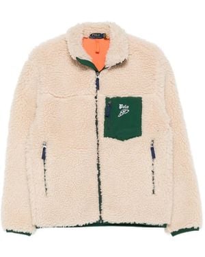 Polo Ralph Lauren Fleece-Pocket Zip-Up Jacket - Natural