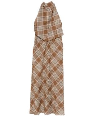 Matteau Layered Halterneck Midi Dress - Natural
