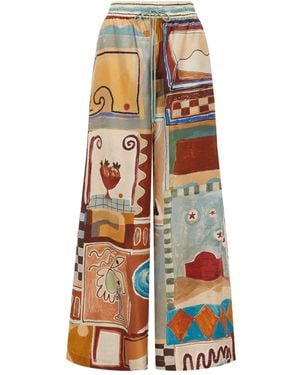 ALÉMAIS Pantalones Michelle estampados - Neutro