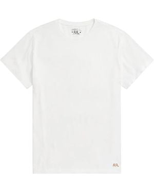 RRL Logo-Print Cotton T-Shirt - White