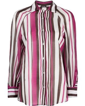 Kiton ストライプ シャツ - レッド