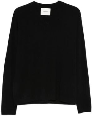 Lisa Yang Jersey Clayton con cuello en V - Negro