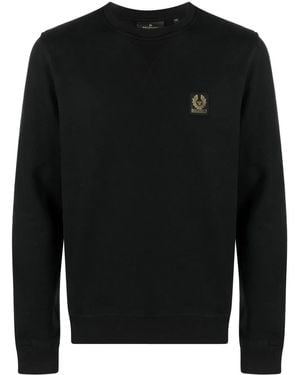 Belstaff Logo-Patch Cotton Sweatshirt - Black