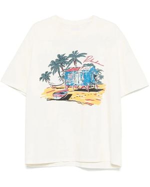 Rhude T-Shirt Con Stampa Grafica - Bianco