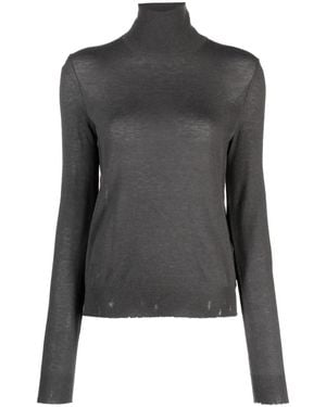 Zadig & Voltaire Bobby ダメージ カシミアセーター - ブラック