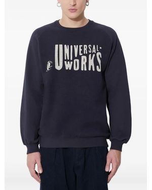 Universal Works Graphic Crew-Neck Sweatshirt - Blue