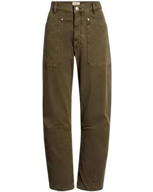 DL1961 Bilie Easy Barrel-Leg Pants - Green