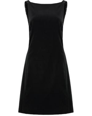 Ralph Lauren ビーズ ベルベット ミニドレス - ブラック