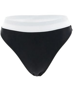 Goldbergh Oceane Contrast-Panel Bikini Bottom - Black