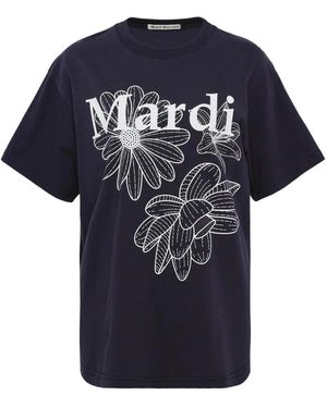 MARDI MERCREDI Flower-Print T-Shirt - Blue