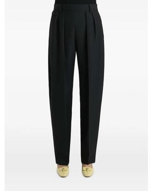 KHAITE Jude Pinstripe Pants - Black