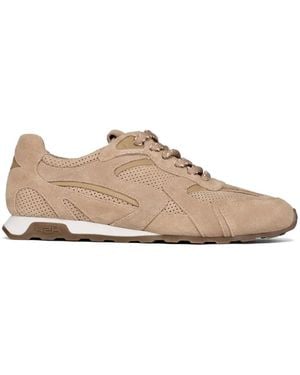 Ash Kasar Perforated Panelled Trainers - Natural