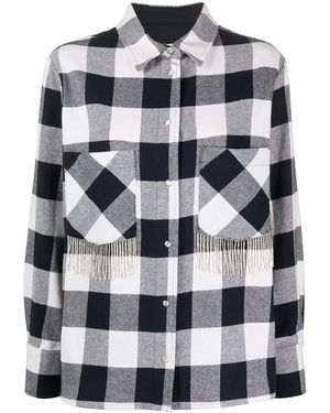 Woolrich Fringed Check Shirt - Grey