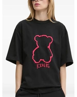 Iceberg テディベア Tシャツ - ブラック