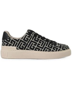 Balmain B-Court Jacquard Trainers - Black