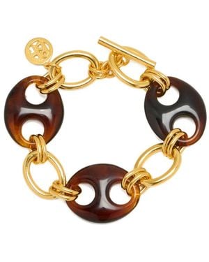 Ben-Amun Tortoise Oval Link Charm Bracelet - Metallic