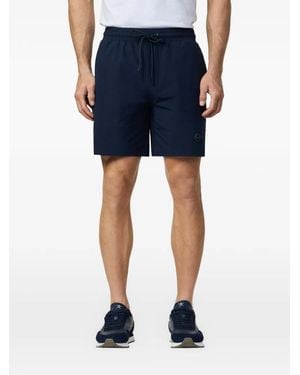 Hackett Logo-Patch Drawstring Shorts - Blue