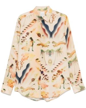 Paul Smith Graphic-Print Shirt - Natural