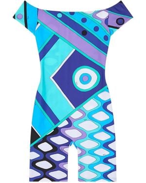 PUCCI Vivara Print Jumpsuit - Blue