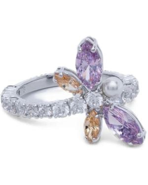 Swarovski X Ariana Grande Crystal-Embellished Motif Ring - Metallic