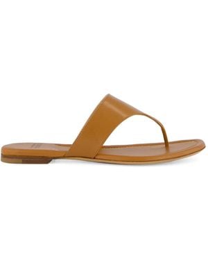 Francesco Russo Leather Flat Sandals - Brown