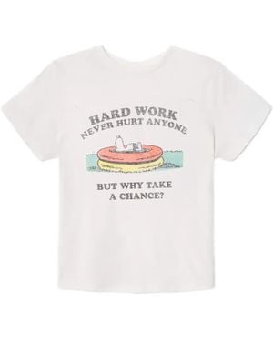 RE/DONE Snoopy Hard Work T-Shirt - White