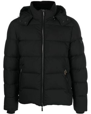 Moorer Padded Zip-Up Hooded Down Jacket - Black