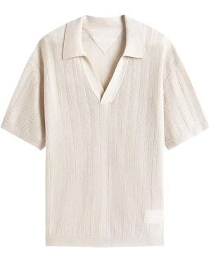 Tommy Hilfiger Ribbed V-Neck Top - White