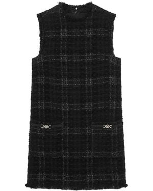 Versace Tweed Cotton Mini Dress - Black