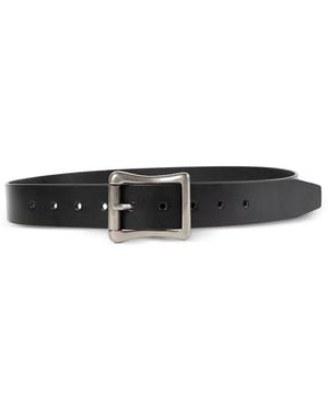 Ann Demeulemeester Ouls Leather Belt - White