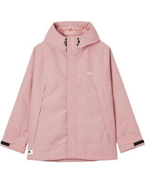 Chocoolate Hooded Raglan-Sleeve Jacket - Pink