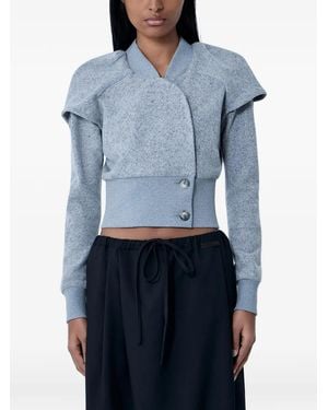Kiko Kostadinov Ribbed-Waistband Cardigan - Blue