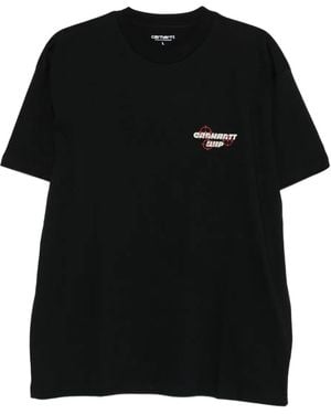 Carhartt Logo-Print Organic Cotton T-Shirt - Black