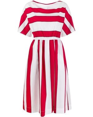 Woolrich Scully Stripe Midi Dress - Red