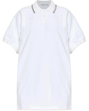 Alexander Wang Polo-Style Dress With Finished Collar - White