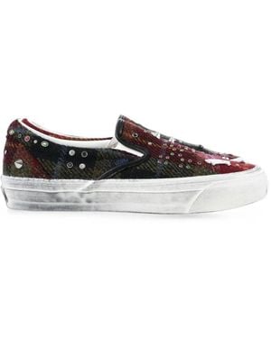 Vans Harris Tweed Slip-On Sneakers - White